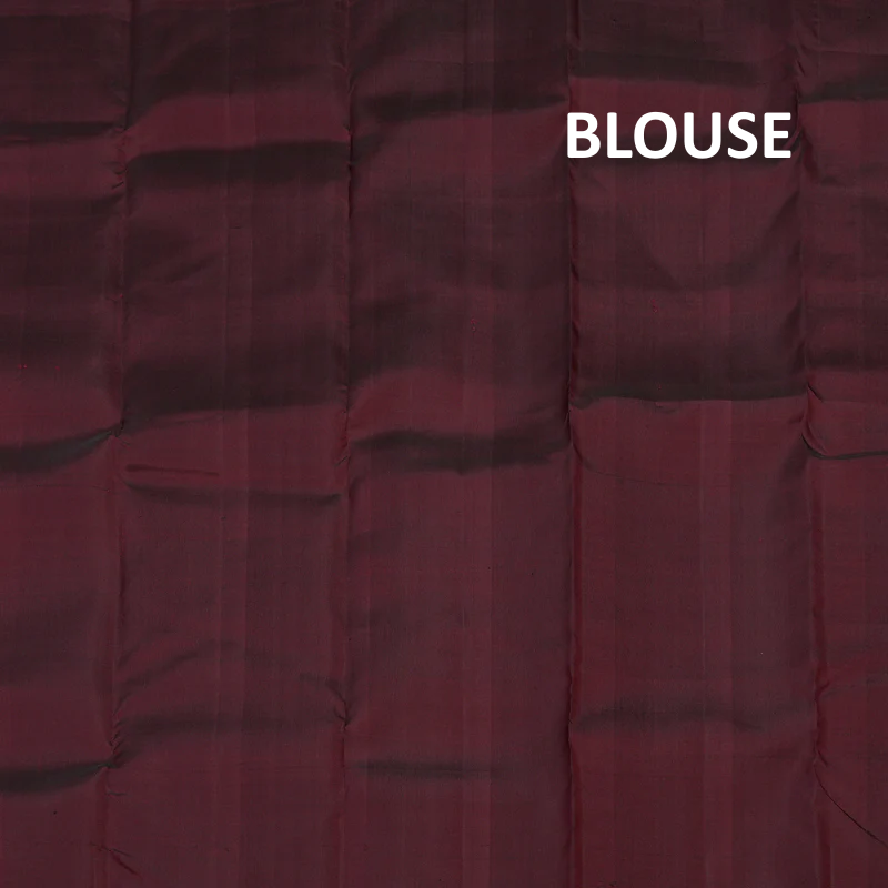 Maroon Burgundy Color Kanchipuram Pure Silk Saree