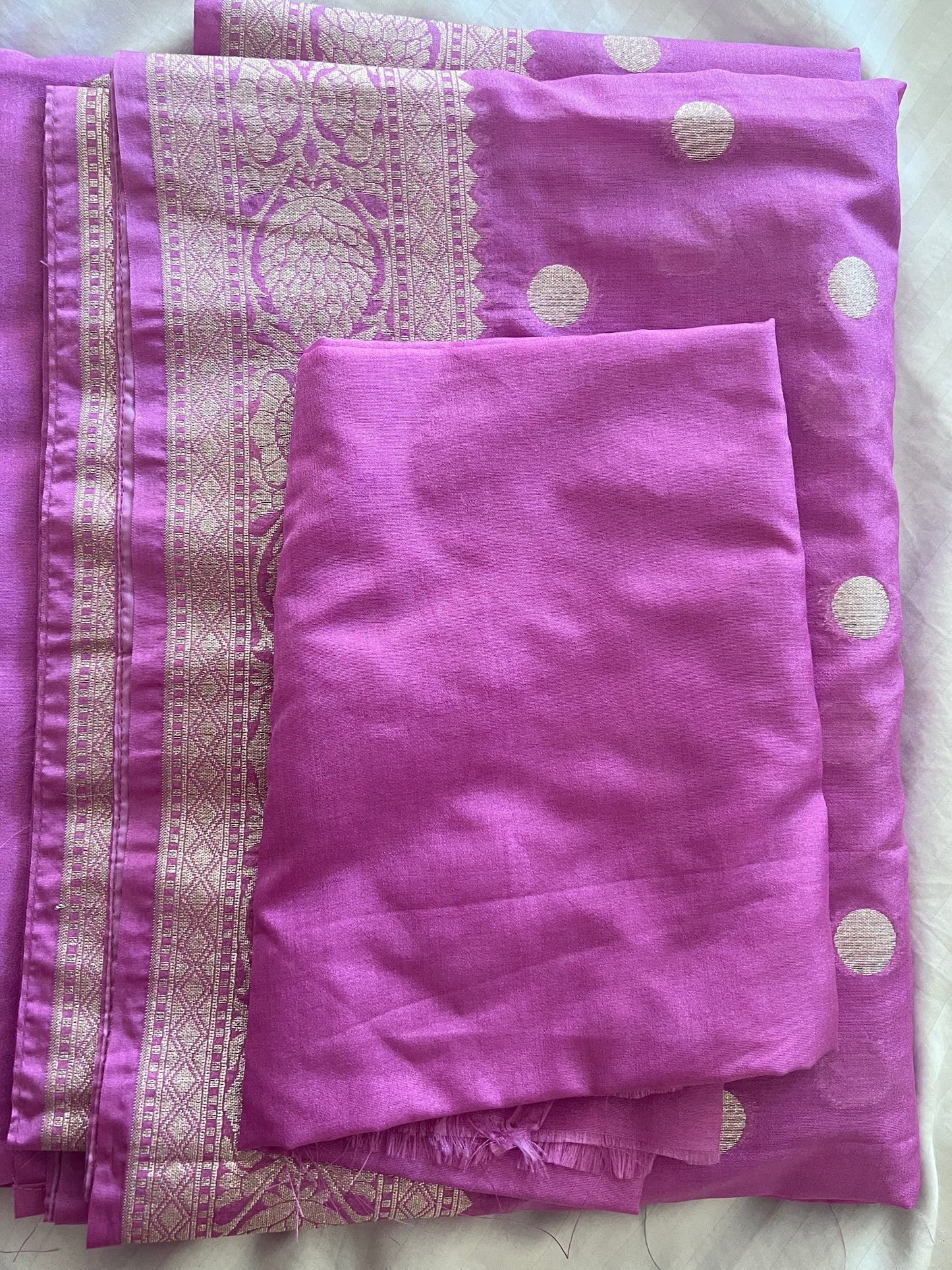 Lavender Raw Silk Banarasi Saree