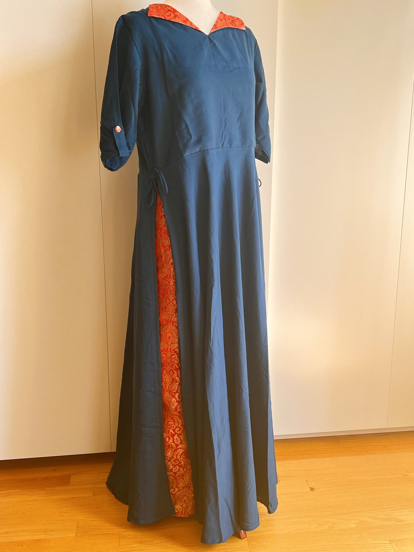 Blue and Red Salwar Set