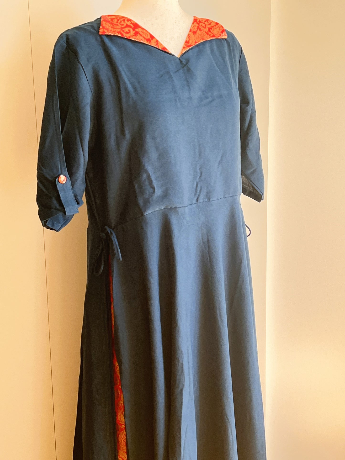 Blue and Red Salwar Set