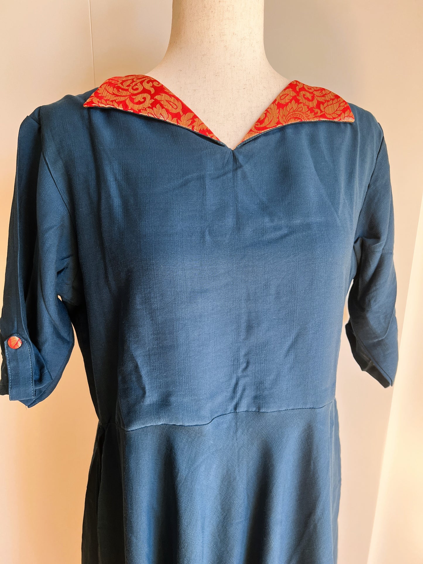 Blue and Red Salwar Set