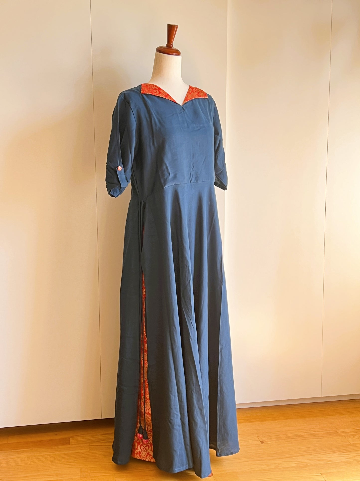 Blue and Red Salwar Set