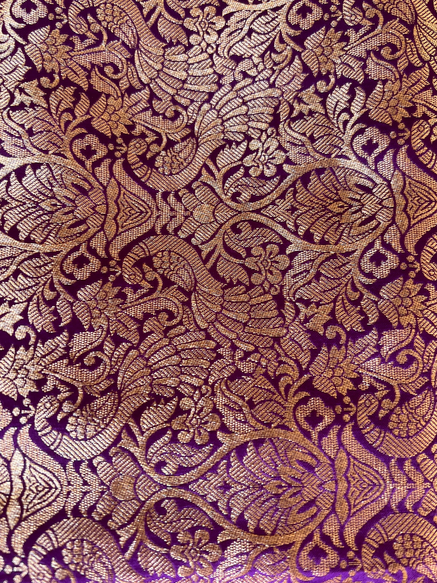 Lavender Mushru Silk Saree with Unstitched Brocade Weave Blouse Fabric