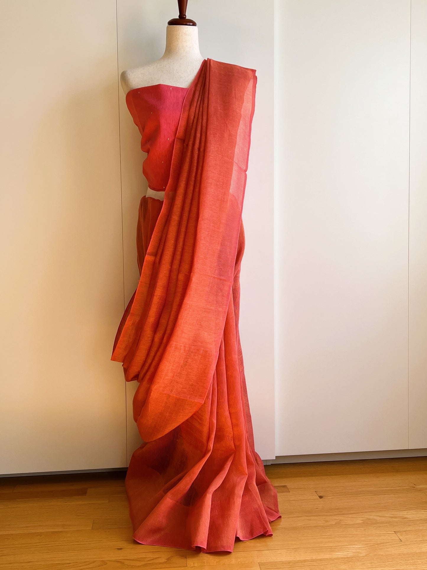 Pink Woven Pure Silk Cotton Saree