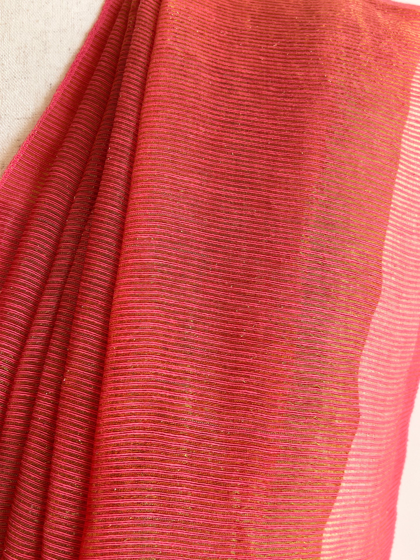 Pink Woven Pure Silk Cotton Saree