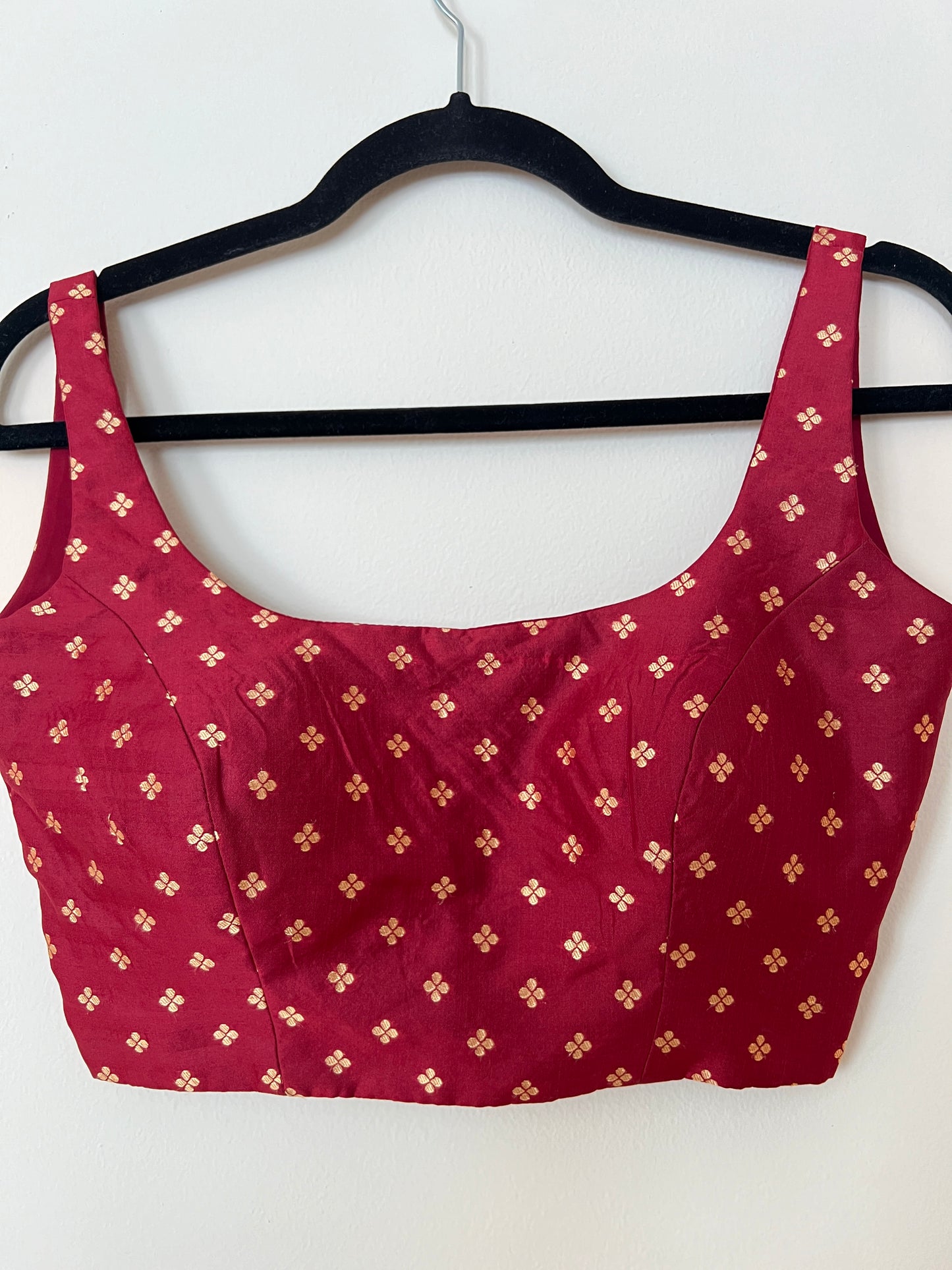 Maroon Sleeveless Blouse