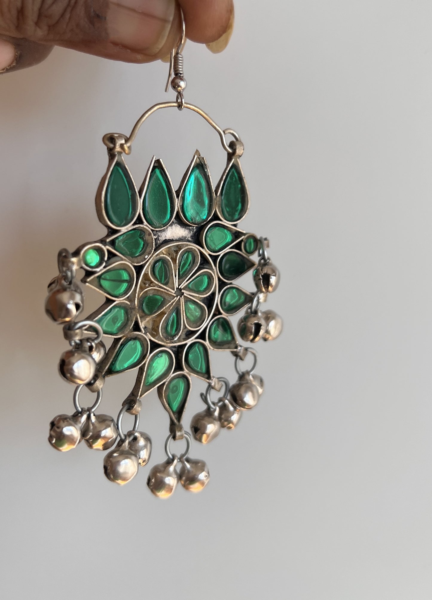 Green Oxidized Earring