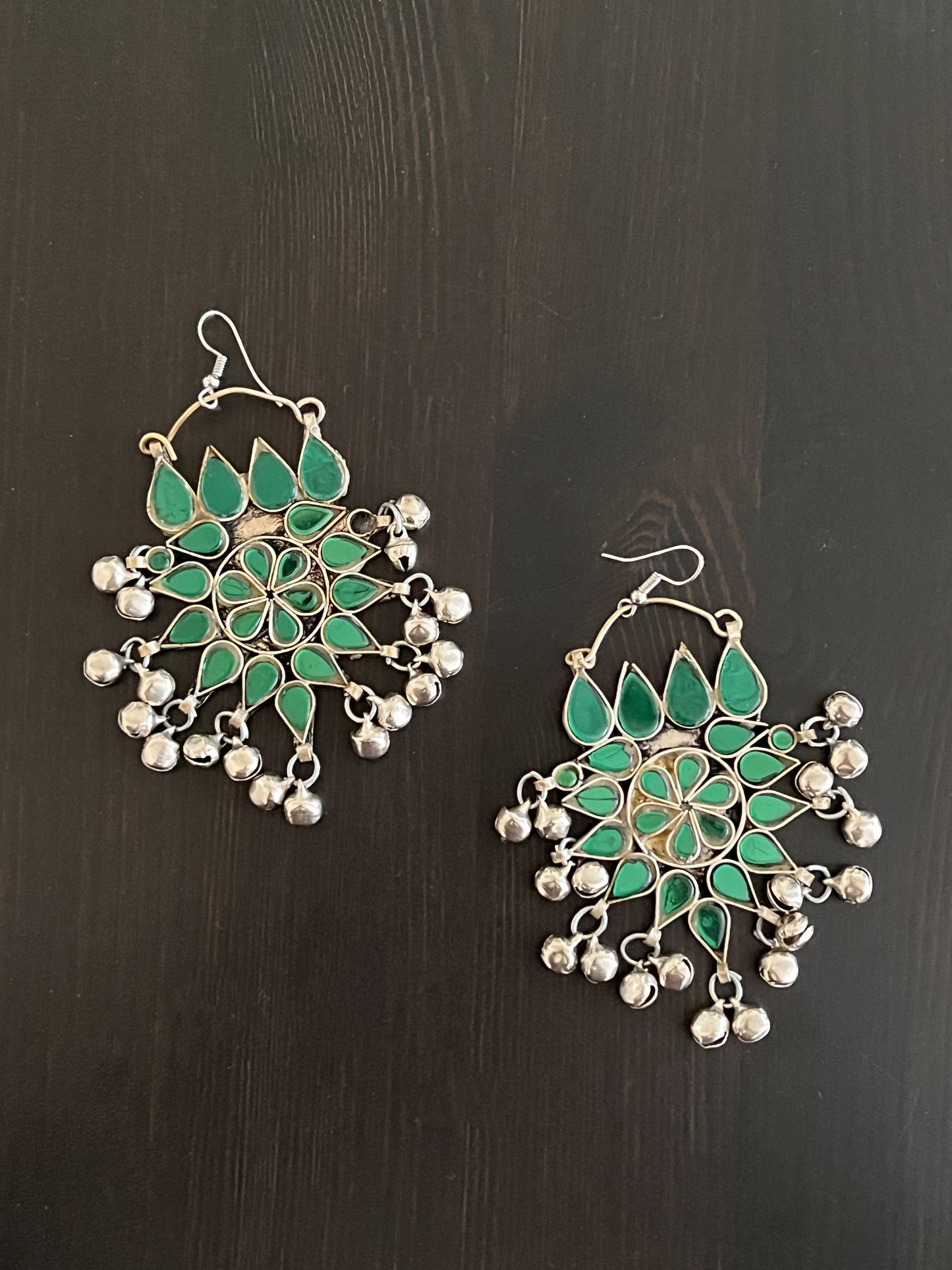 Green Oxidized Earring