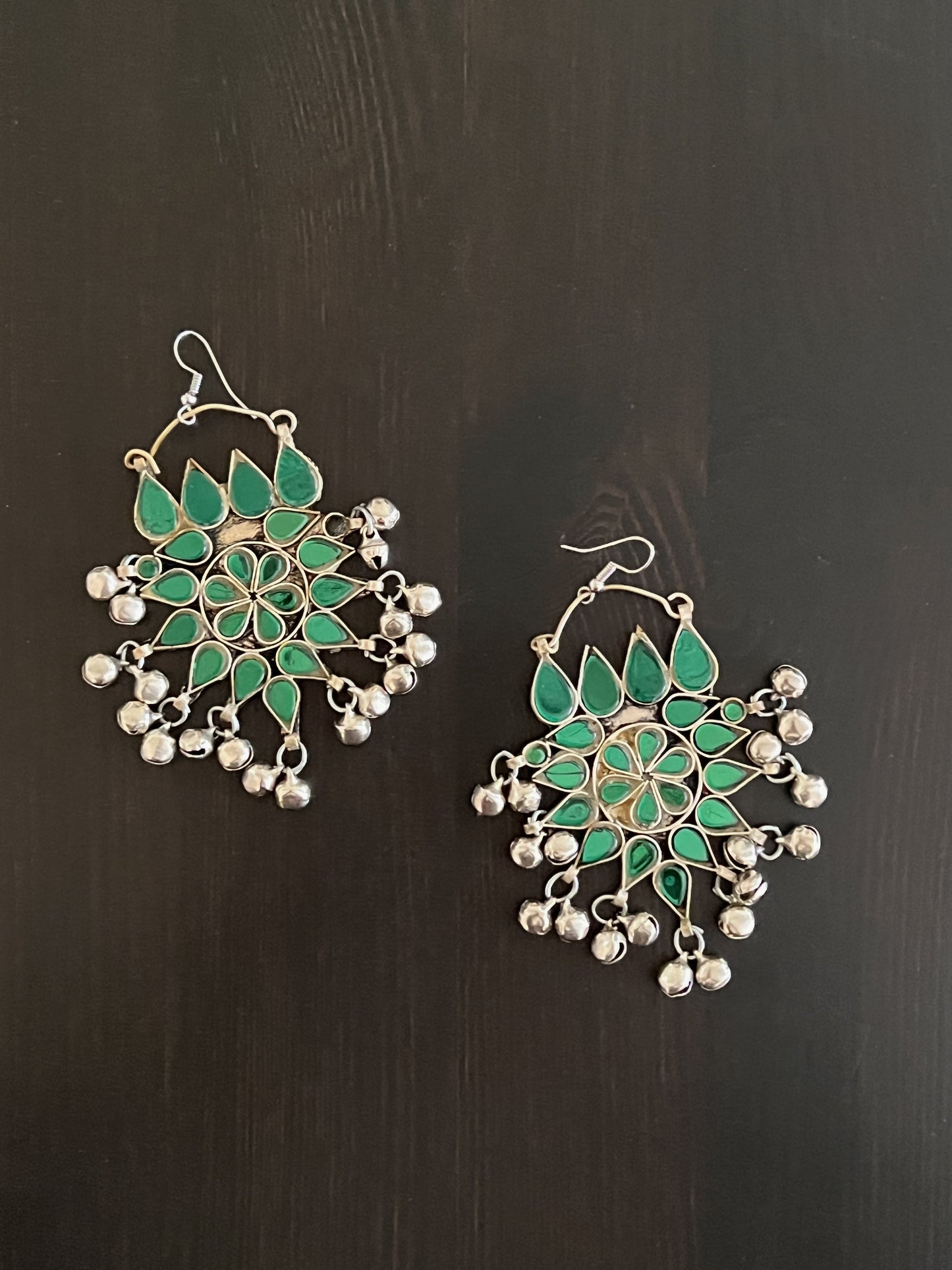 Green Oxidized Earring