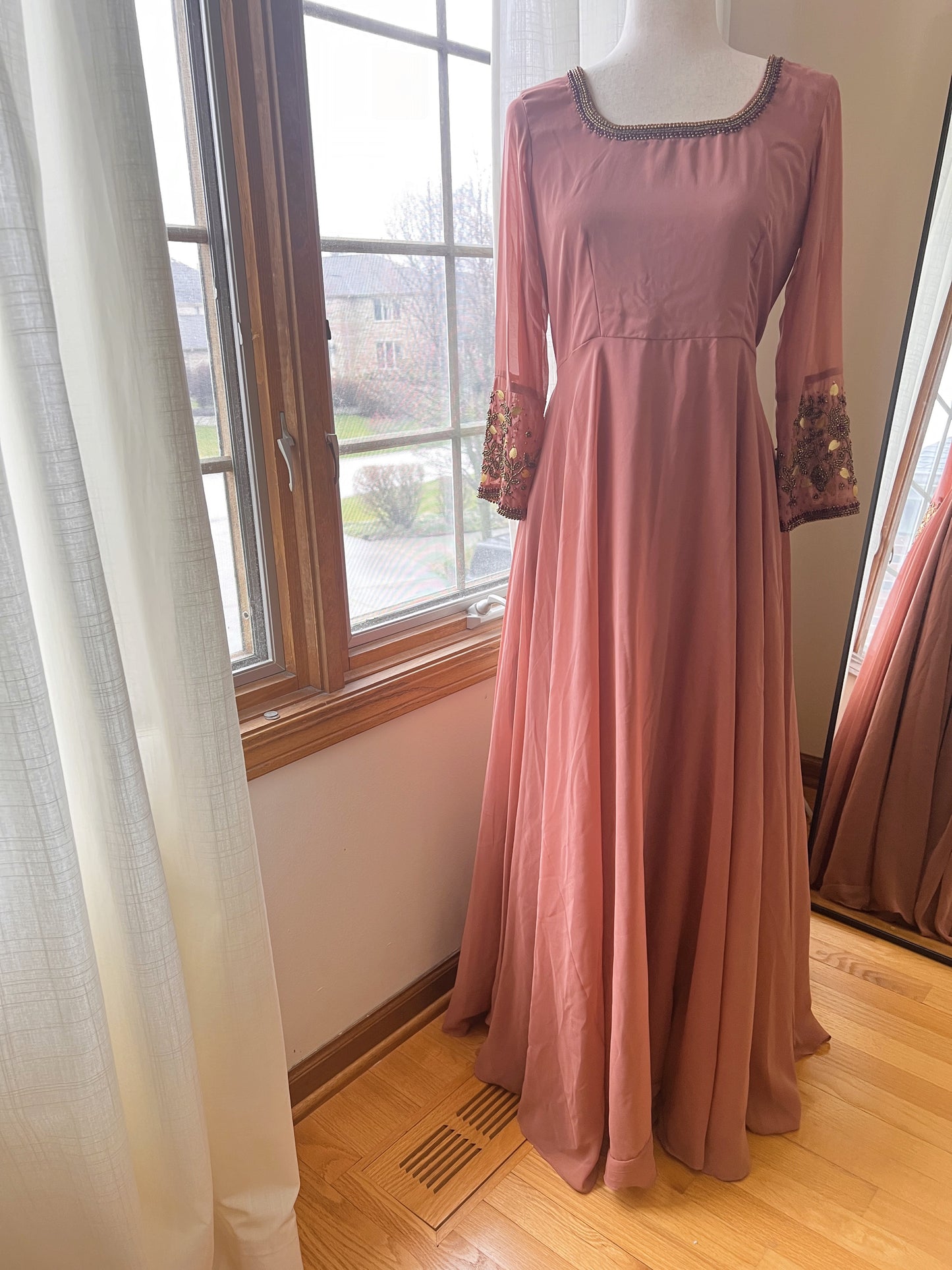 Rose Mauve Anarkali Set