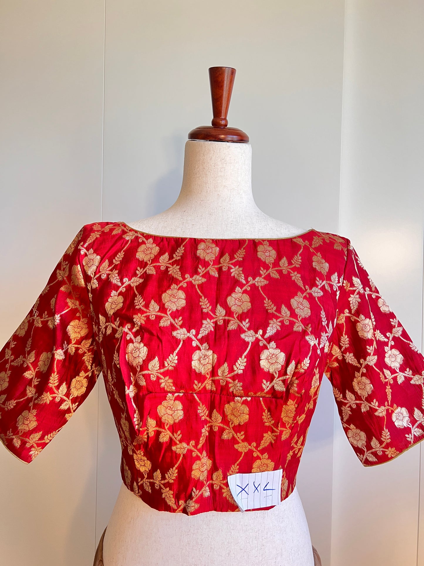 Red Banarsi Brocade Blouse