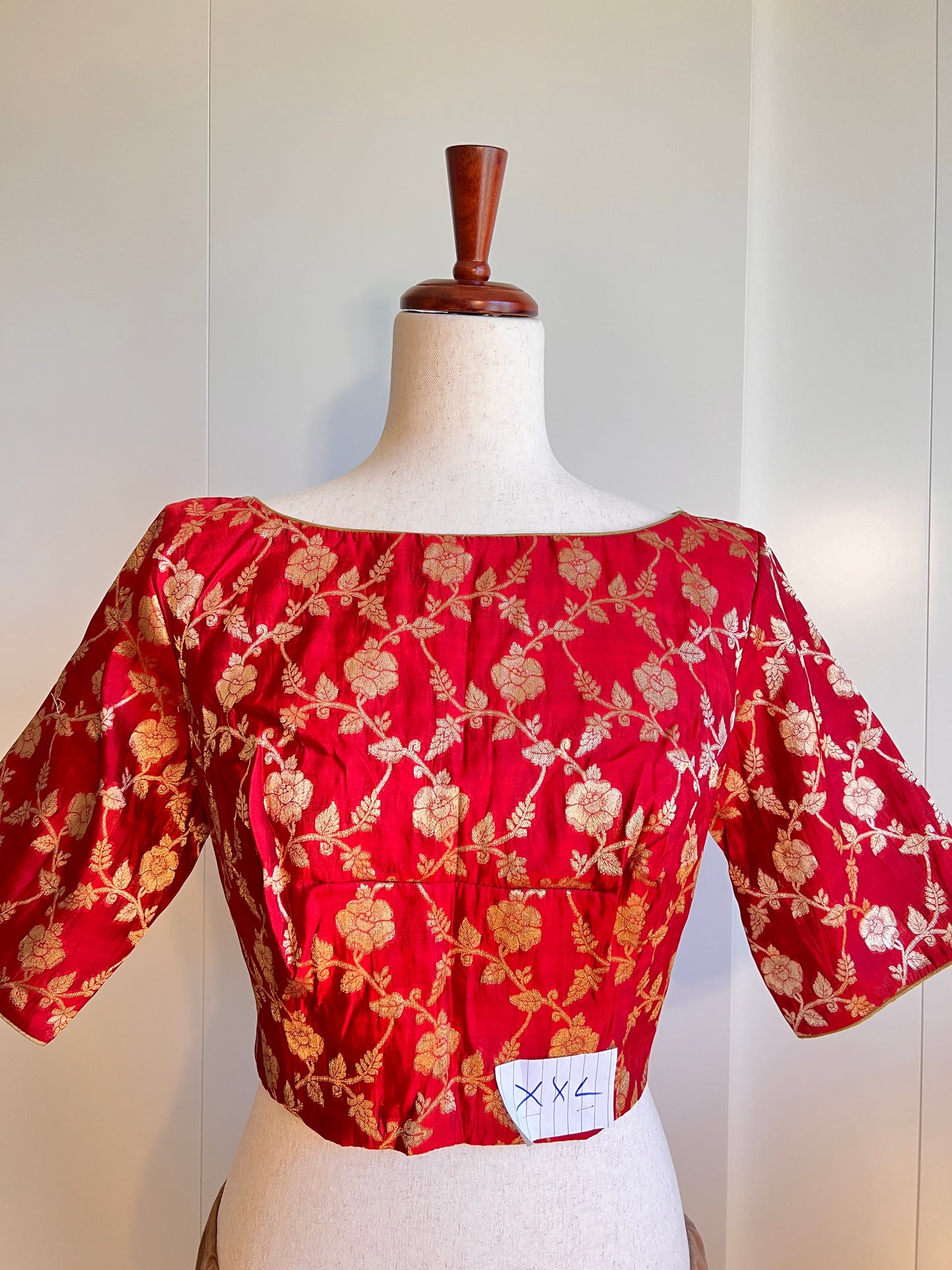 Red Banarsi Brocade Blouse