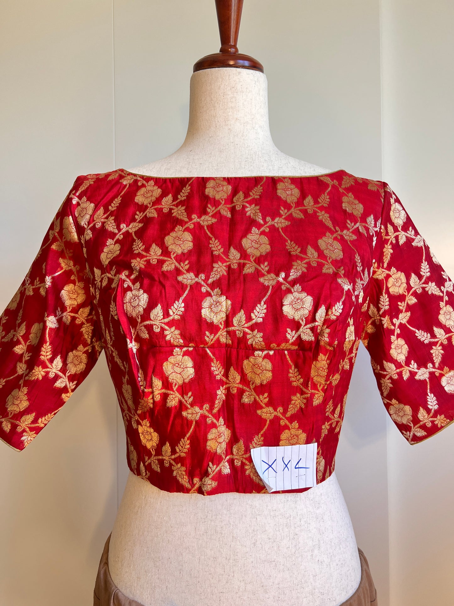 Red Banarsi Brocade Blouse