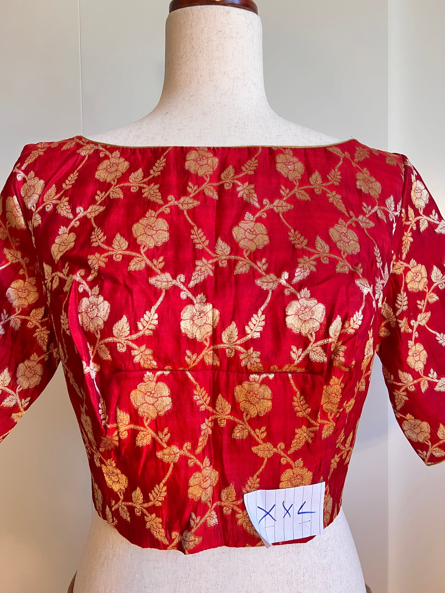 Red Banarsi Brocade Blouse