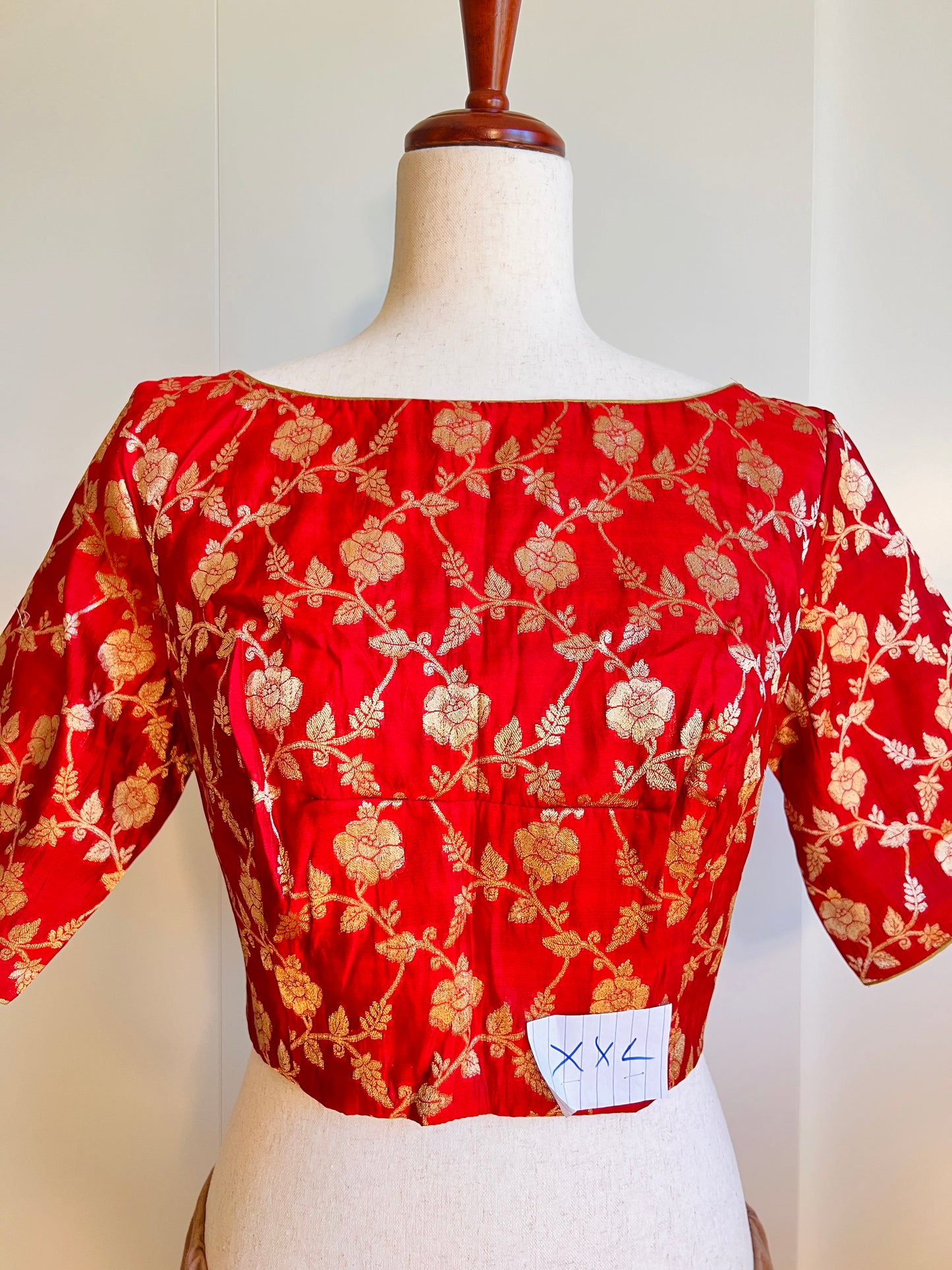 Red Banarsi Brocade Blouse