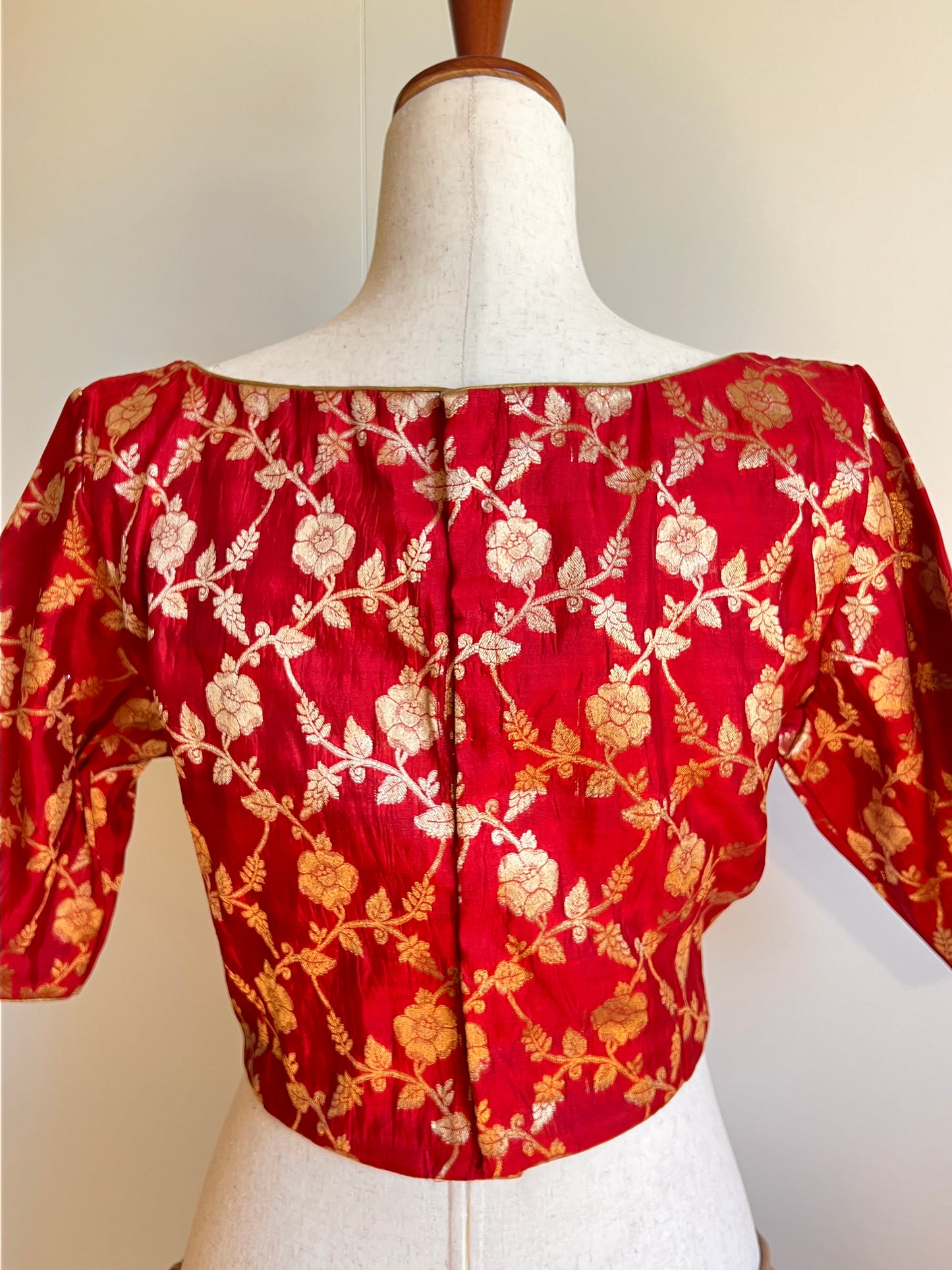 Red Banarsi Brocade Blouse