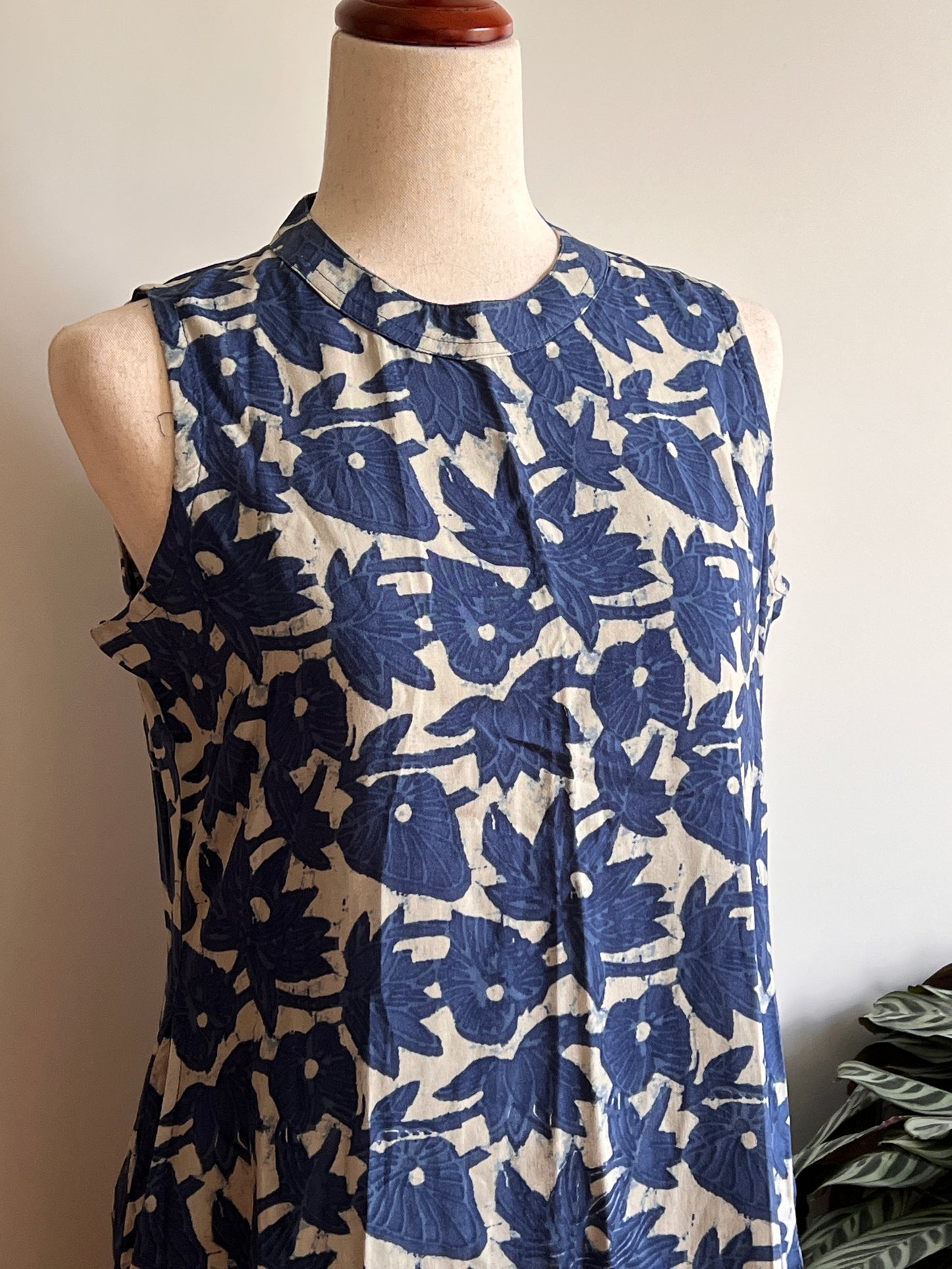 Blue Printed Two-piece Co-ord Kurta set | Size M