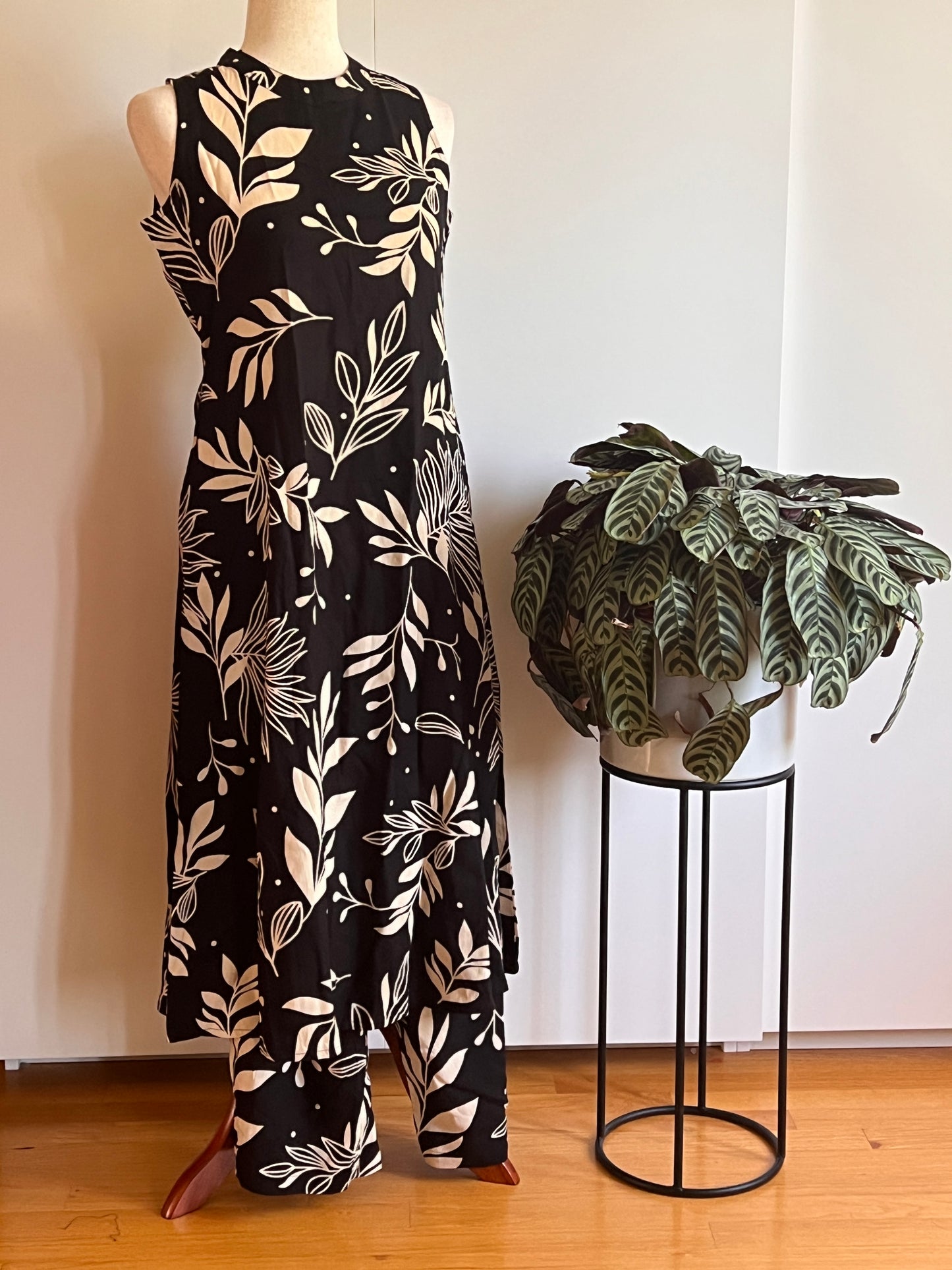 Black Printed Two-piece Co-ord Kurta set | Size M