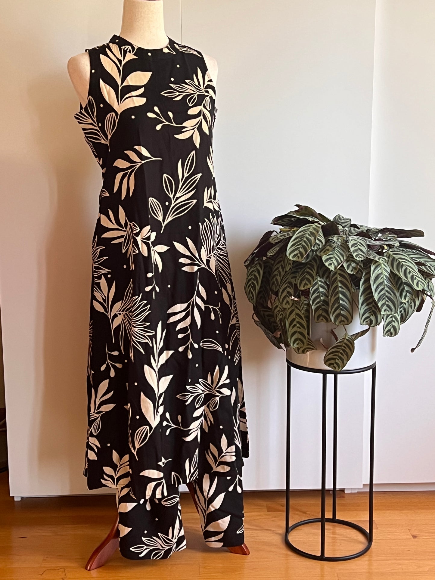 Black Printed Two-piece Co-ord Kurta set | Size M