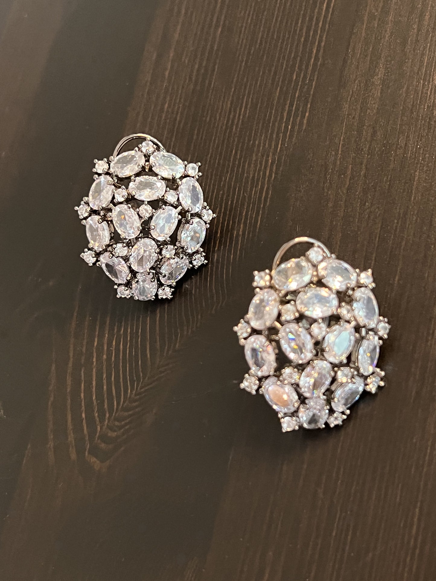 White Stone Stud Earring