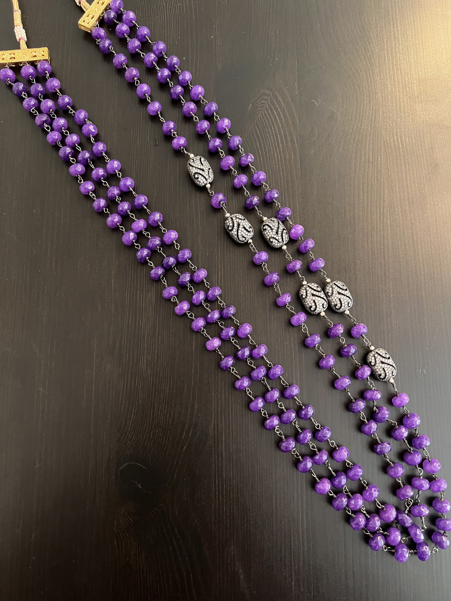 Purple Beaded Necklace