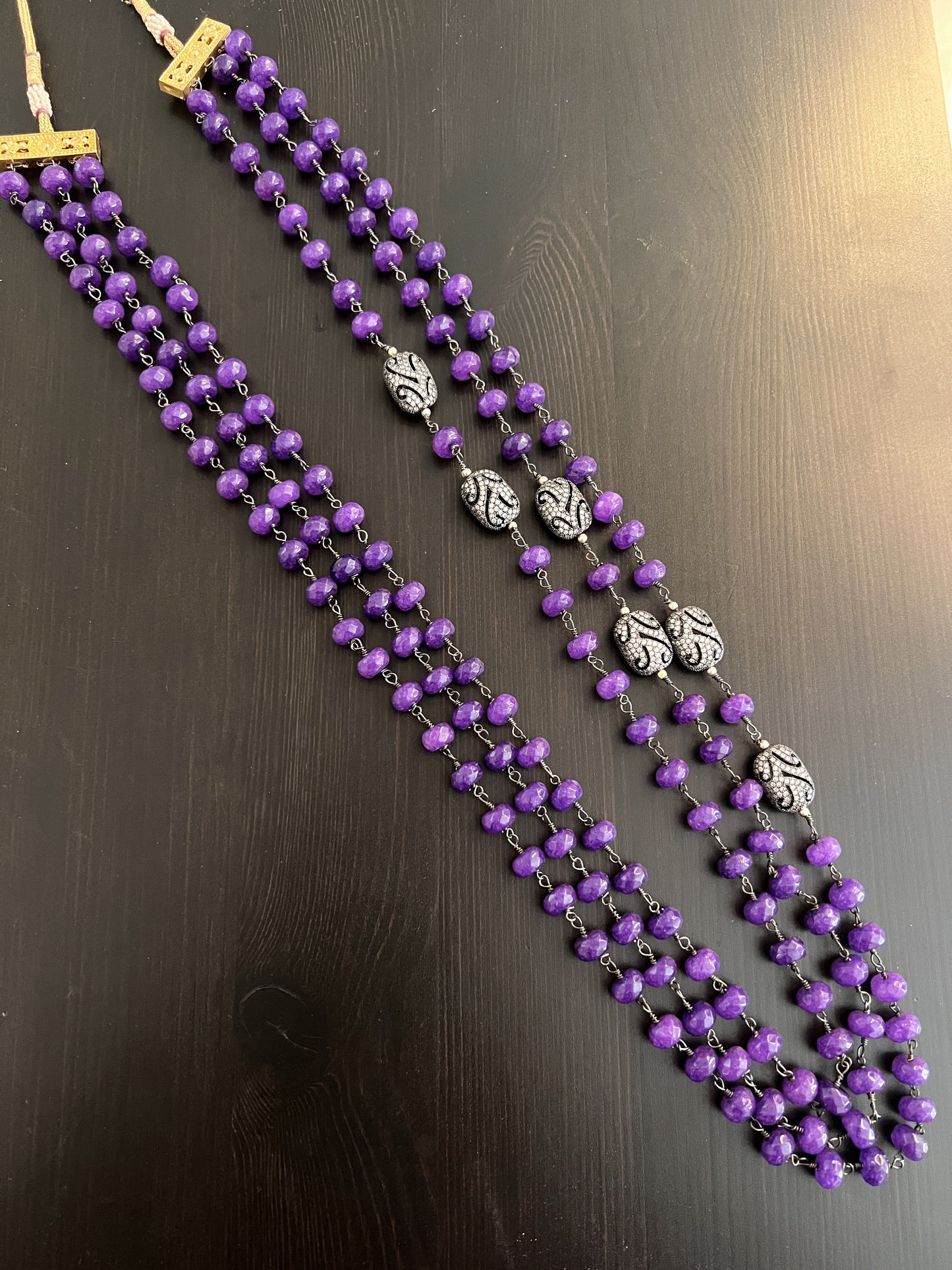 Purple Beaded Necklace