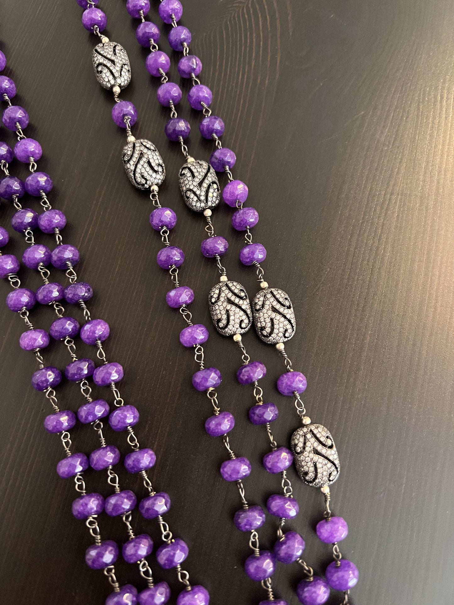 Purple Beaded Necklace