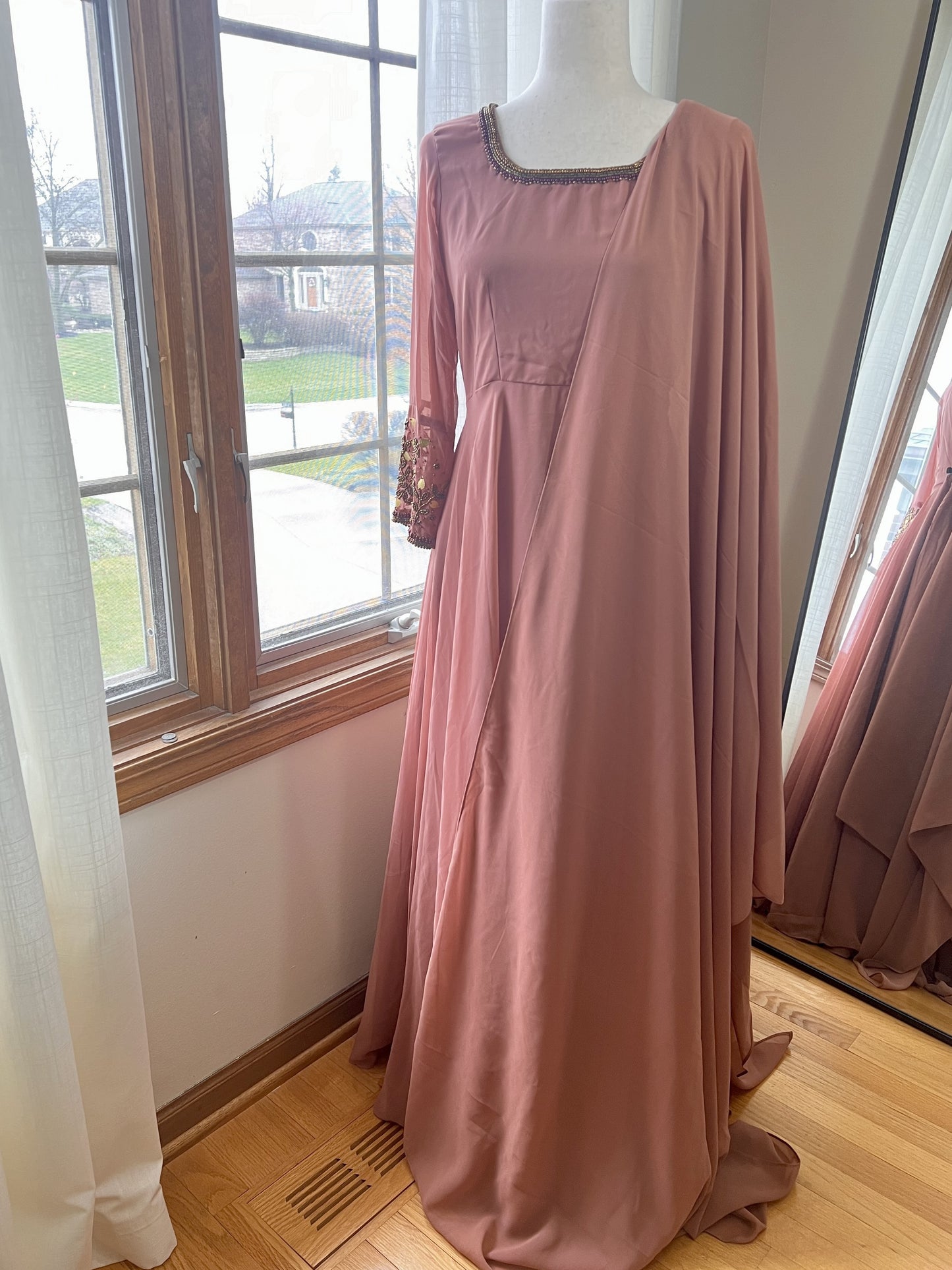 Rose Mauve Anarkali Set