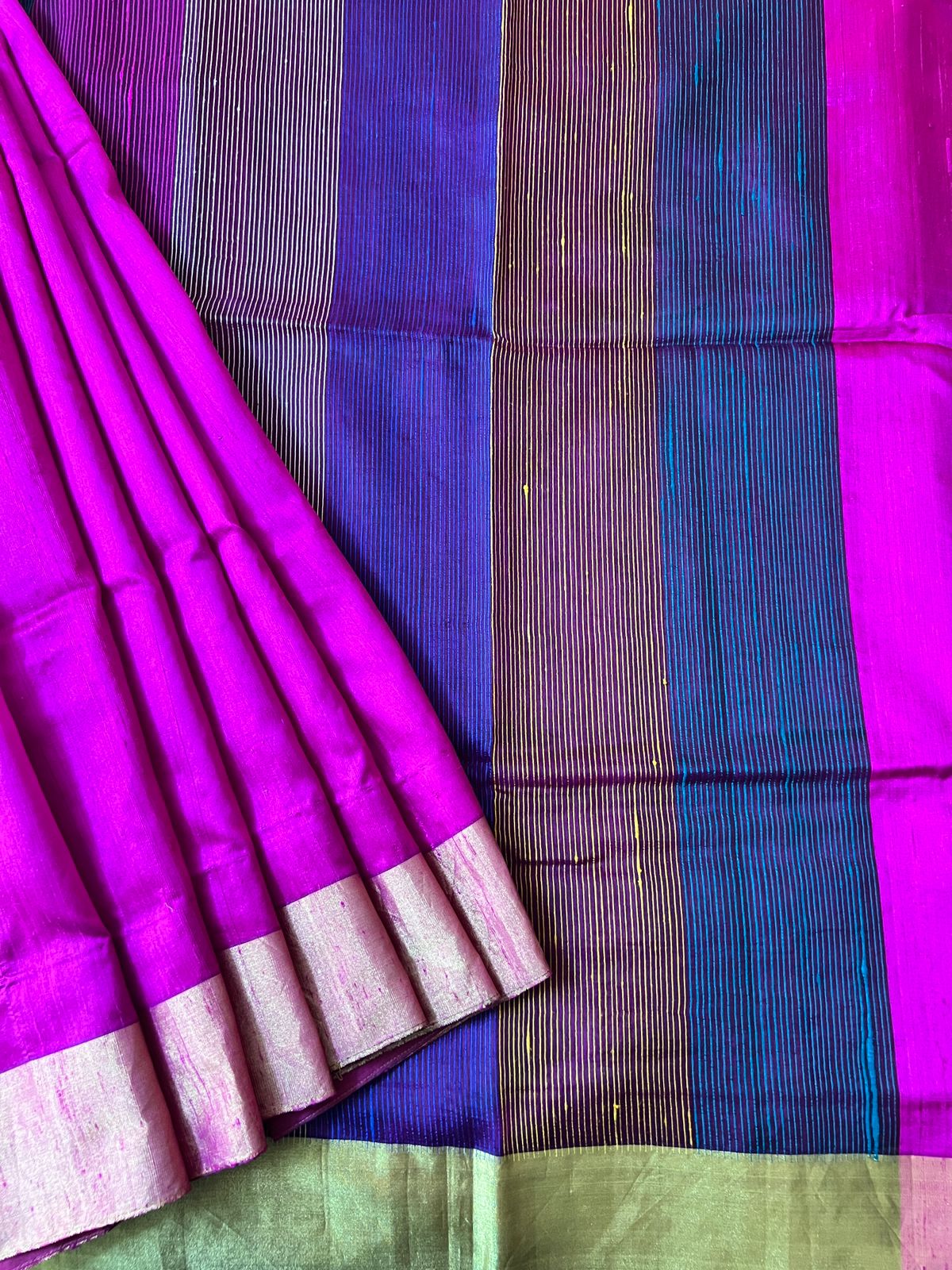 Pink Raw Silk Saree Only