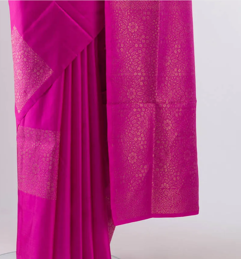 Pink Soft Silk Saree
