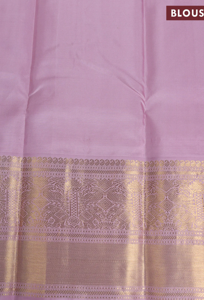Pure kanchipuram silk saree bottle green and pastel pink
