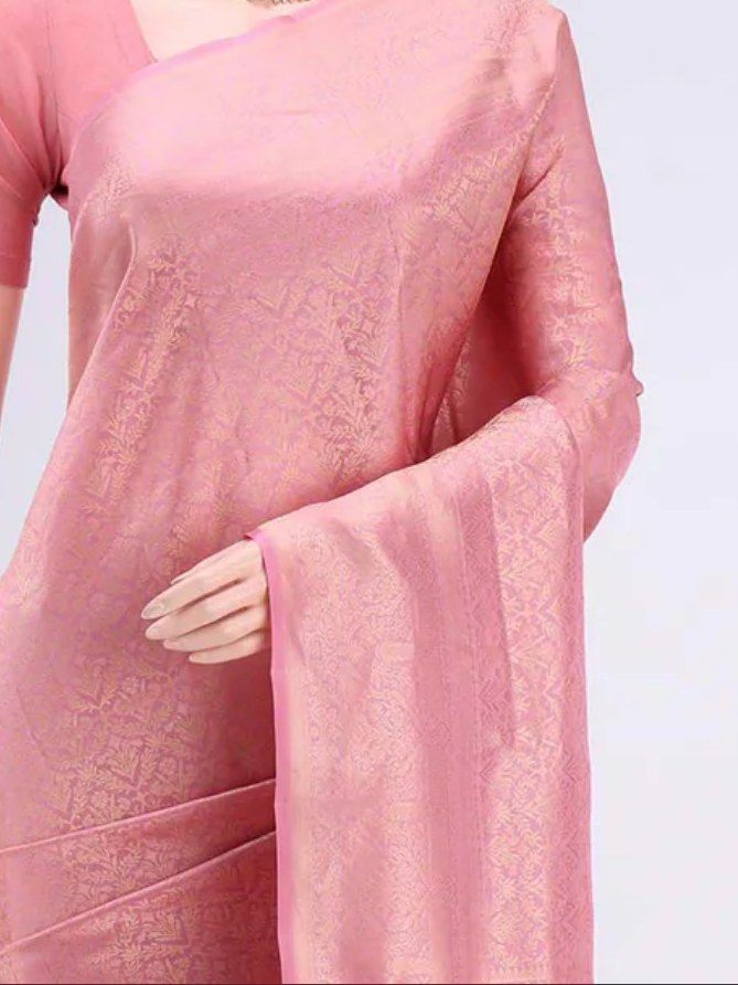 Rose Pink Silk Saree