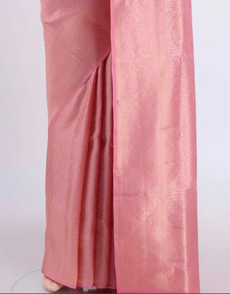 Rose Pink Silk Saree